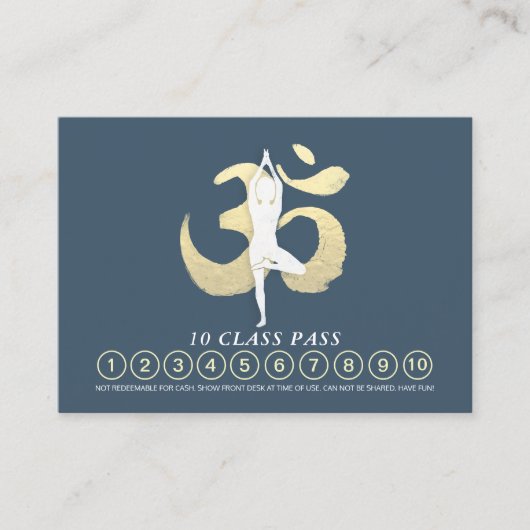 YOGA-houding OM-symbool Klaspas Loyalty Afspraak Afsprakenkaartje (Voorkant)