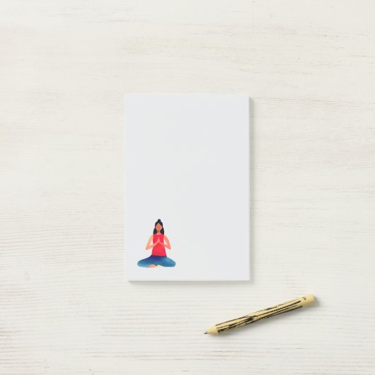 Yoga houding  post-it® notes (Op bureau)