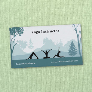 Yoga houdingen & landschap - Yoga Instructeur Visitekaartje