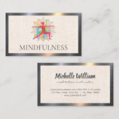 Yoga-houdingen | Mandala-patroon Visitekaartje (Voorkant / Achterkant)