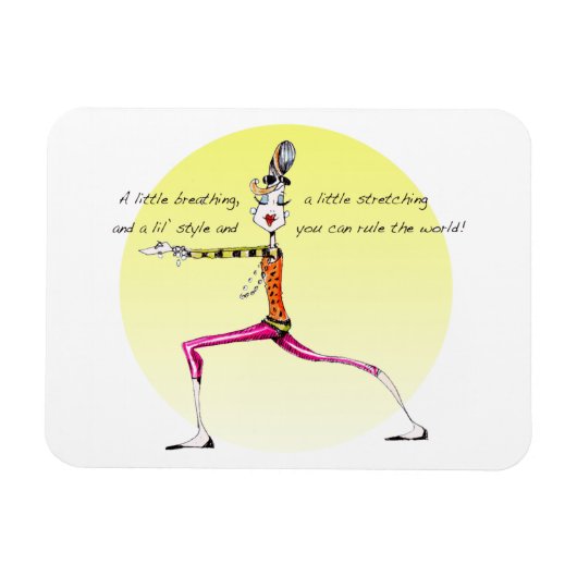Yoga Humor Magnet Magneet (Horizontaal)