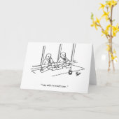 Yoga/ Humour de méditation Carte de voeux (Fleur jaune)