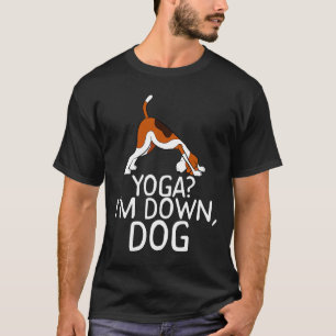 Yoga Ik ben Down Dog Beagle Downdog Houding Meme T-shirt