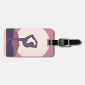 Yoga in Paars Bagagelabel (Voorkant horizontaal)