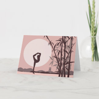 Yoga in Pink Notecards Kaart