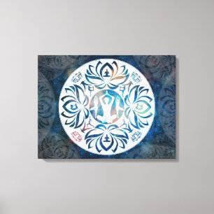 Yoga Inspiraties op Canvas Afdruk