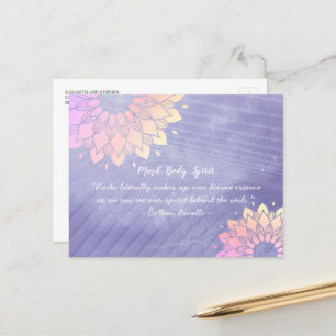 Yoga Instrucor Rose Gold Mandala Quotes Briefkaart