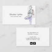 Yoga Instructeur Arbre Pose Carte de visite (Devant / Derrière)