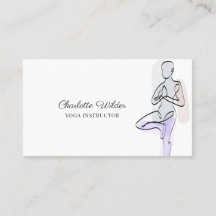 Yoga Instructeur Arbre Pose Carte de visite