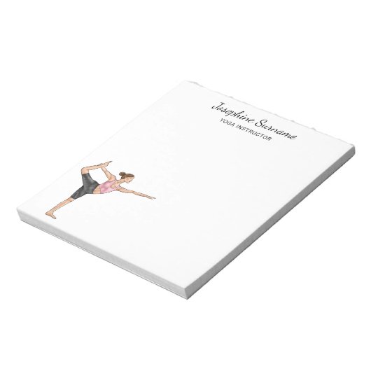 Yoga Instructeur Danser Pose Docent Aangepaste Naa Notitieblok (Gedraaid)