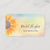 Yoga Instructeur d'aquarelle Carte de visite de to (Devant)