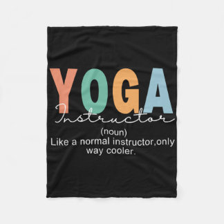 Yoga-instructeur Definitie Alleen Normaal Koelere  Fleece Deken