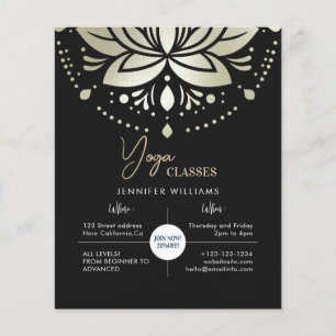 Yoga Instructeur Klassen Gouden Lotus Mandala Zwar Flyer