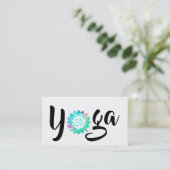 ** Yoga instructeur leraar OM Aum Lotus Mandala Visitekaartje (Staand voorkant)