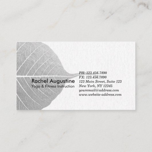 Yoga Instructeur Lotus Meditatie Pose 5 Klasse Pas Klantenkaartje (Achterkant)