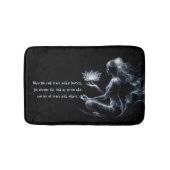 Yoga Instructeur Lotus Meditatie Pose Gloeiende Mi Badmat (Voorkant)