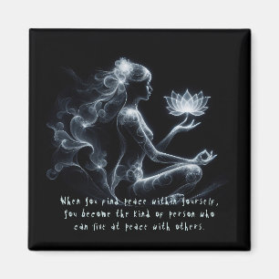 Yoga Instructeur Lotus Meditatie Pose Gloeiende Mi Magneet
