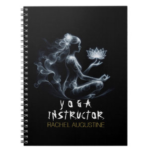 Yoga Instructeur Lotus Meditatie Pose Gloeiende Mi Notitieboek