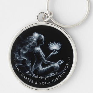 Yoga Instructeur Lotus Meditatie Pose Gloeiende Mi Sleutelhanger