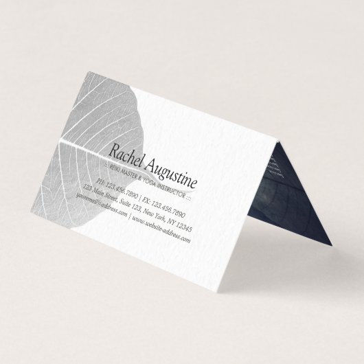 Yoga Instructeur Lotus Meditatie Pose Gloeiende Mi Visitekaartjes (Achterkant)