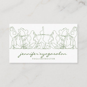 Yoga-instructeur meditatie fitness aerobics gym visitekaartje