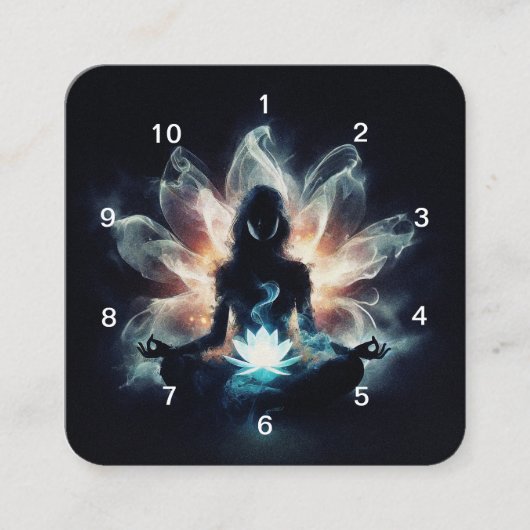 Yoga Instructeur Meditatie Lotus Pose Class Pass Klantenkaartje (Voorkant)