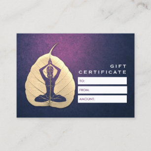 YOGA Instructeur Meditation Pose Bodhi Leaf Cuttin Kortingskaartje
