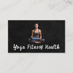 Yoga instructeur met mat Modern Visitekaartje