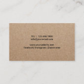 Yoga Instructeur Minimalistische Yoga Pose Rustiek Visitekaartje (Achterkant)