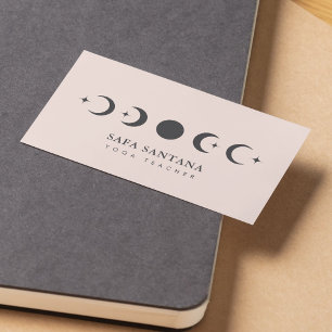 yoga instructeur Moon Phases blush pink Visitekaartje