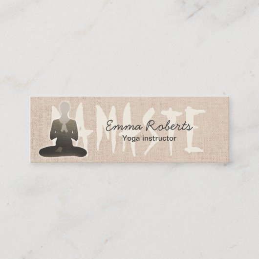 Yoga instructeur Namaste Wellness Spa Mini Visitekaartje (Voorkant)