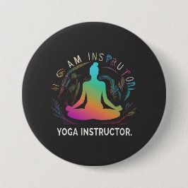 Yoga instructeur ontworpen ronde ronde button 7,6 cm