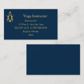 Yoga Instructeur Studio Carte de visite (Devant / Derrière)