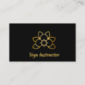 Yoga Instructeur Studio Carte de visite (Dos)