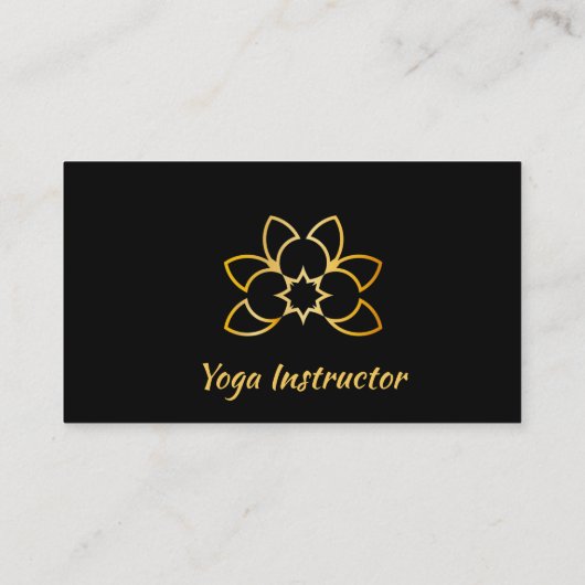 Yoga Instructeur Studio Carte de visite (Dos)