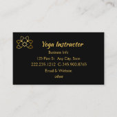 Yoga Instructeur Studio Carte de visite (Devant)