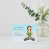 Yoga-instructeur voor Yoga-vrouwen in Lotus Pose Visitekaartje (Staand voorkant)
