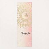 YOGA-instructies Gold Mandala OM-symbool Yogamat (Voorkant)