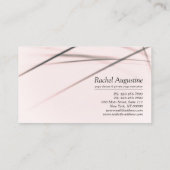 Yoga Instructor Abstract Black White Lights Curves Visitekaartje (Achterkant)