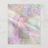 Yoga Instructor Classes Logo Gemarmerde Waterverf Flyer (Achterkant)