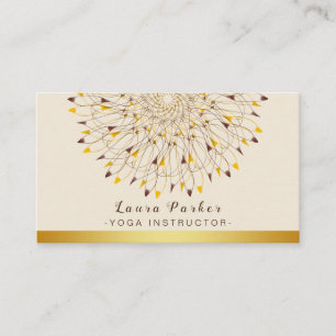 Yoga Instructor Classic Mandala Lotus Floral Visitekaartje