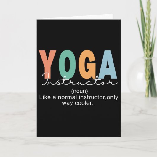 Yoga Instructor Definition Normal Only Cooler Teac Kaart (Voorkant)