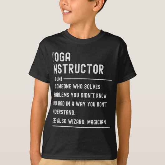 Yoga Instructor Definition Shirts Funny Job Title (Voorkant)