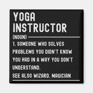 Yoga Instructor Definition Shirts Funny Job Title  Magneet