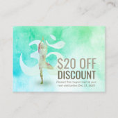 YOGA Instructor Discount Coupon Loyalty Om Symbol (Voorkant)