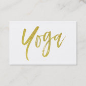 *~* Yoga Instructor Docent Modern White Gold Visitekaartje (Voorkant)