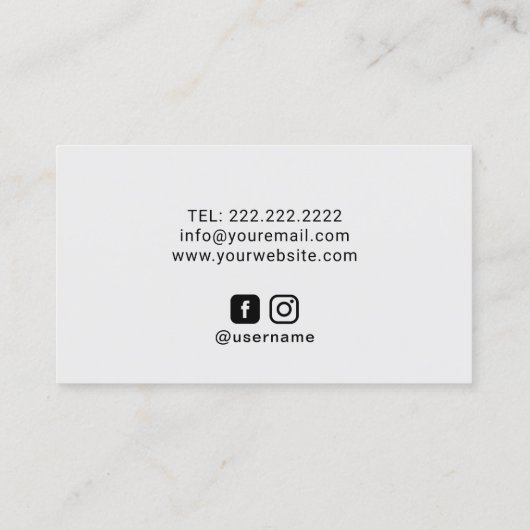 Yoga Instructor Elegant Lotus Flower Spa Salon Visitekaartje (Achterkant)