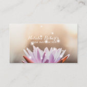 Yoga Instructor Elegant Lotus Flower Spa Salon Visitekaartje (Voorkant)