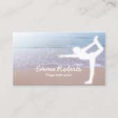 Yoga Instructor Elegant Morning Beach Visitekaartje (Voorkant)