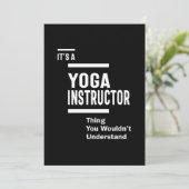 Yoga Instructor Functie Titel Cadeautje Kaart (Staand voorkant)